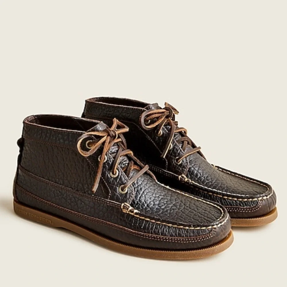 Sperry authentic original rumbled chukka boots dark brown